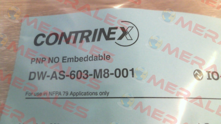 P/N: 320-520-036 Type: DW-AS-603-M8-001 Contrinex