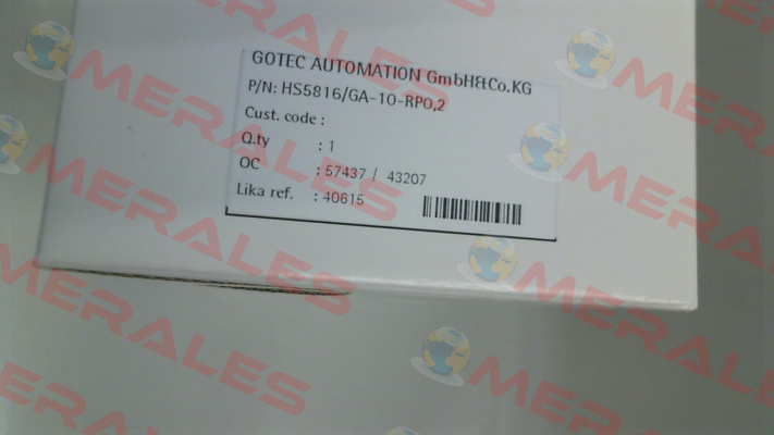 HS5816/GA-10-R-P0,2 Lika
