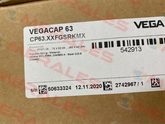 P/N: CP63.XXFGSRKMX, Type:  VEGACAP 63 Vega