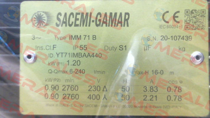 IMM 71B (YT71IMBAA440-1) Sacemi