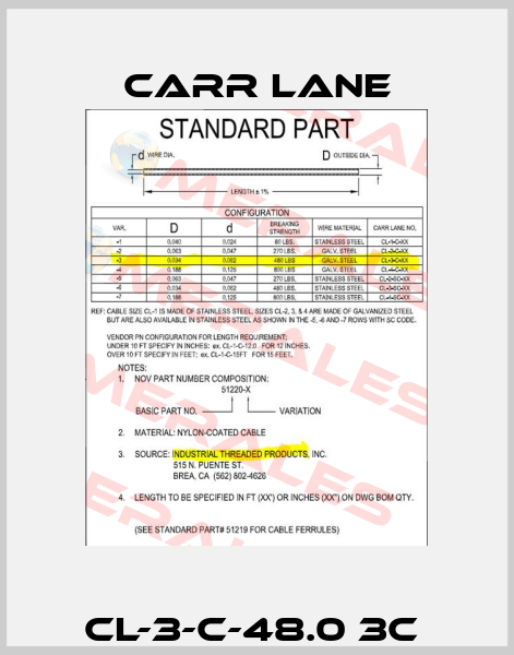 CL-3-C-48.0 3C  Carr Lane