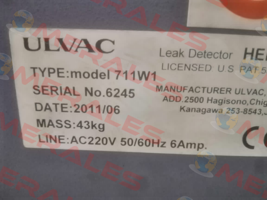 Model 711W1 ULVAC