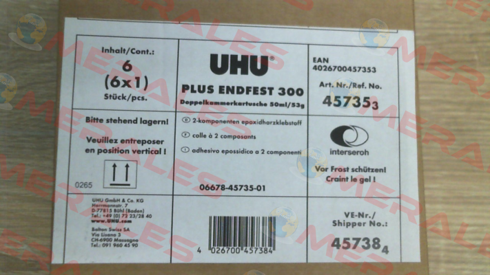 45738  PLUS ENDFEST 300 (1 pack, 1x 6 pcs) UHU