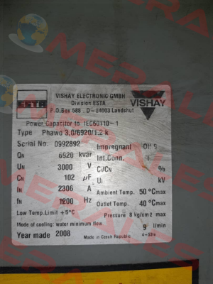 3.0/6920/1.2 k Vishay
