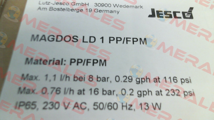 MAGDOS LD 1 PP/FPM (10241016) Jesco