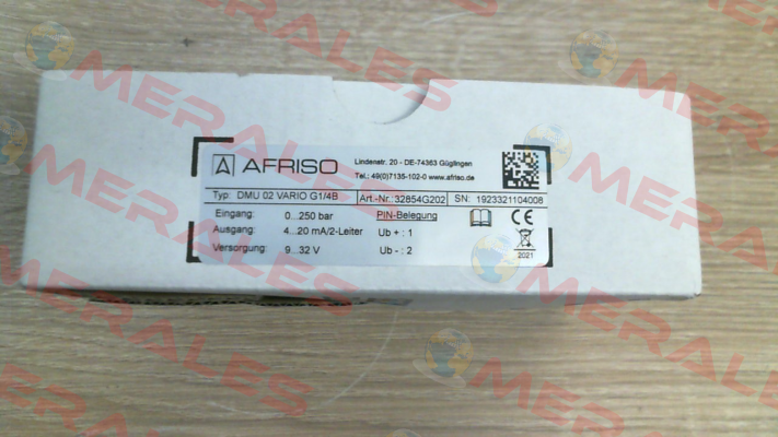 DMU 02 Vario 0/250bar G1/4B G2O2 (32854G2O2) Afriso