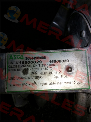 16500 029-2503 BF (16500029 )-obsolete-no direct replacement  Asco