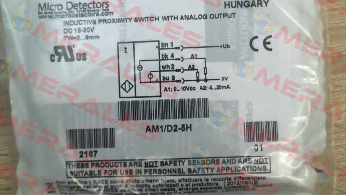 AM1/D2-5H Micro Detectors / Diell (now Datasensing)