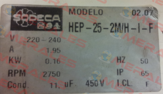 HEP-25-2M/H-I-F  Sodeca