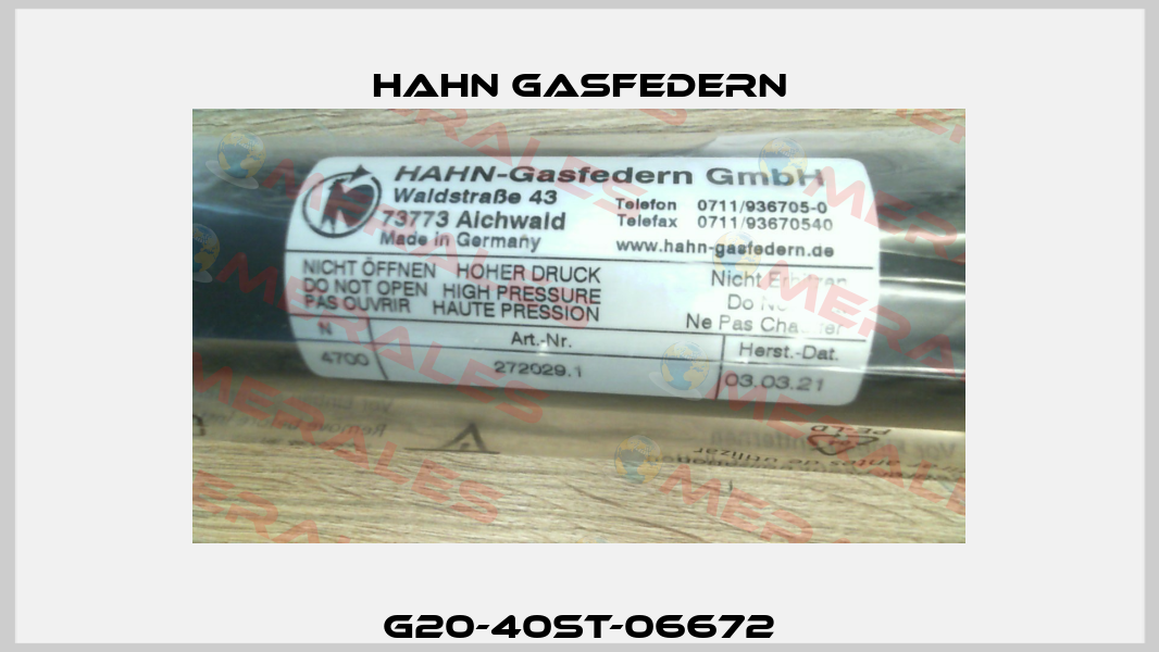 G20-40ST-06672 Hahn Gasfedern