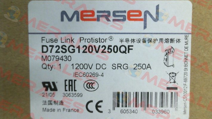 D72SG120V250QF (M079430) Mersen