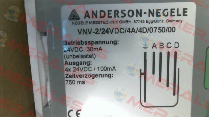 VNV-2/24VDC/4A/4D/0750/00 Anderson-Negele