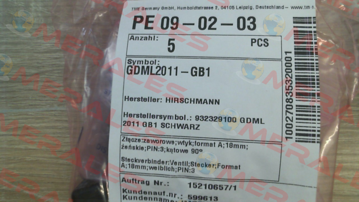 GDML2011-GB1 Belden (Lumberg / Hirschmann)