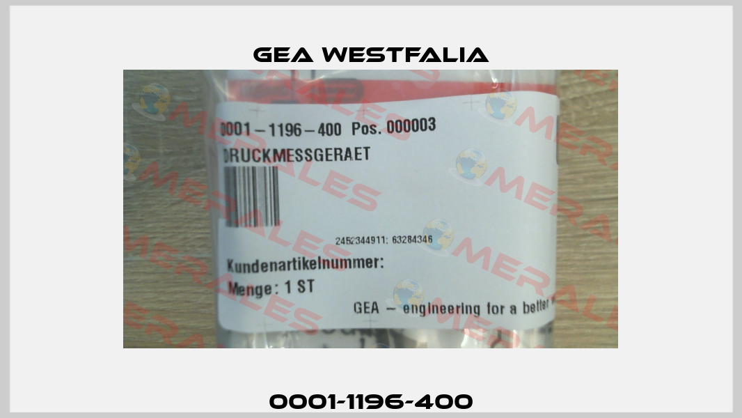 0001-1196-400 Gea Westfalia