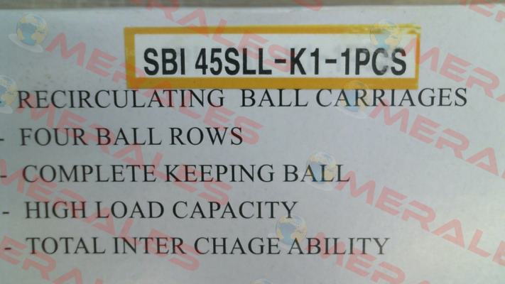 SBI45SLL K1 SBC Linear Rail System