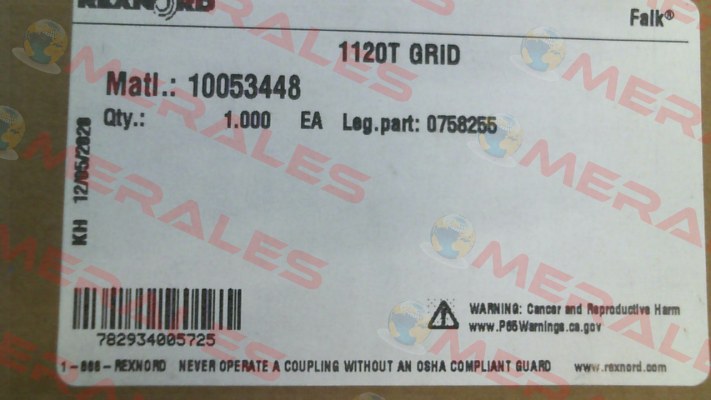0758255 Rexnord