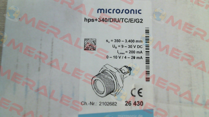 p/n: 26430, Type: hps+340/DIU/TC/E/G2 Microsonic