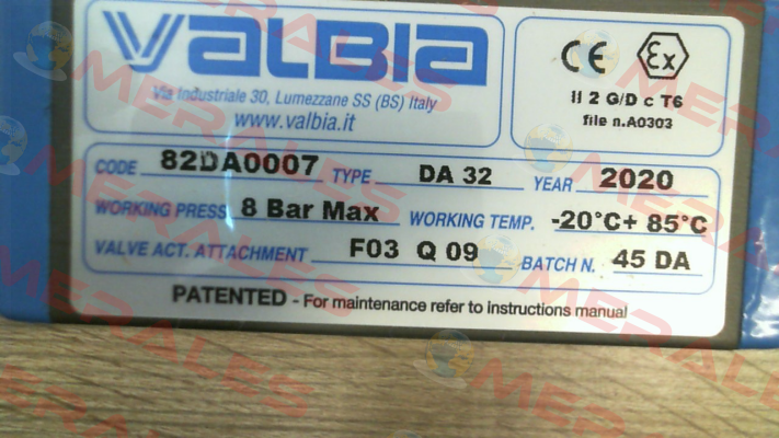 82DA0007, Type: DA 32 Valbia