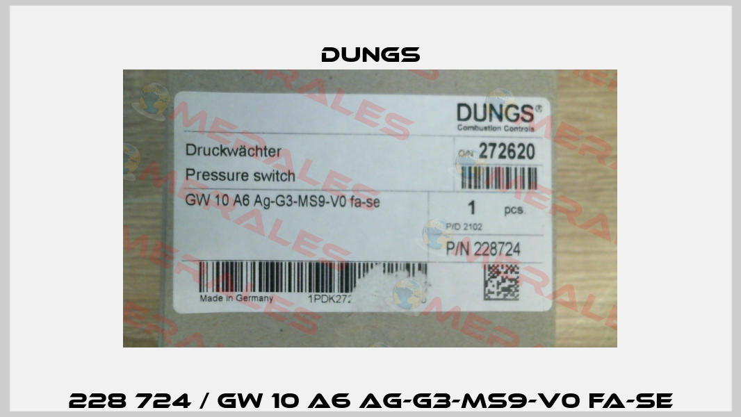 228 724 / GW 10 A6 Ag-G3-MS9-V0 fa-se Dungs