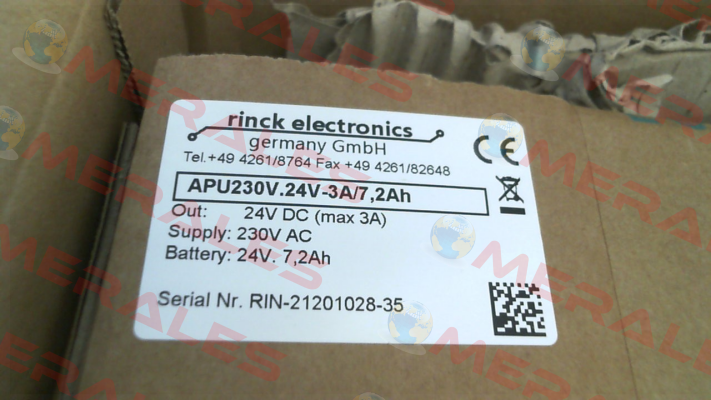 APU230V.24V-3A/7,2Ah Rinck Electronic