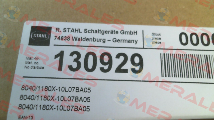 8040/1180X-10L07BA05, 130929 Stahl