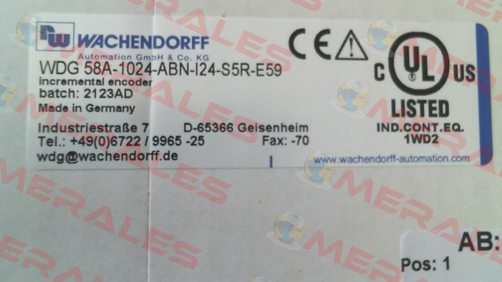 WDG 58A-1024-ABN-I24-S5R-E59 Wachendorff