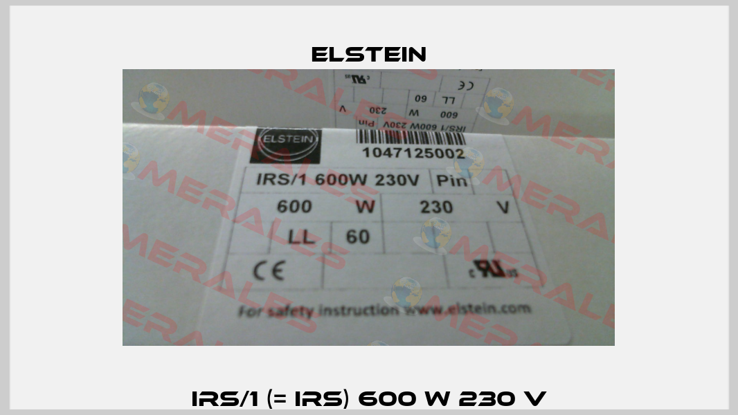 IRS/1 (= IRS) 600 W 230 V Elstein