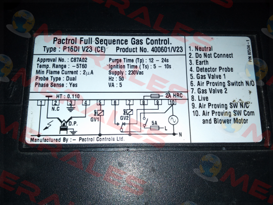 400601/V23 P16 DI Dual Pactrol