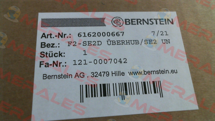 P/N: 6162000667, Type:  F2-SE2D Bernstein