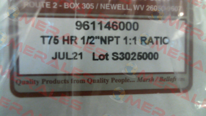 961-146-000 Type 75 HR Relay Bellofram
