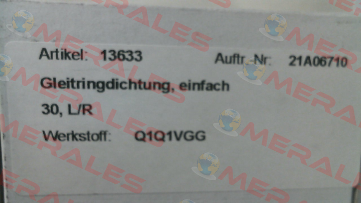 mechanical seal for KB20S 30.0 VA Wangen