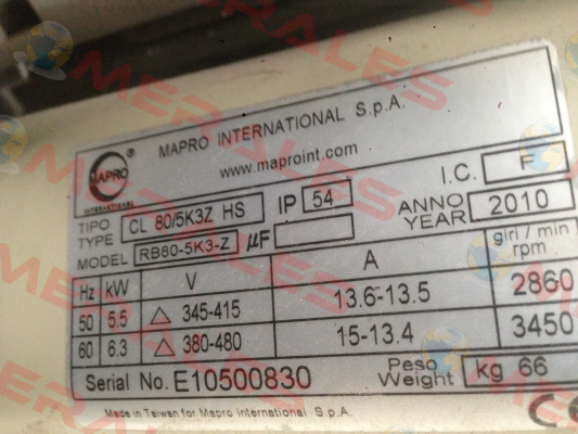 CL 80-5K3-Z HS MAPRO International