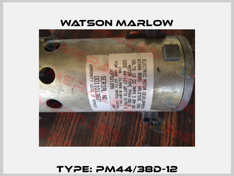 Type: PM44/38D-12 Watson Marlow
