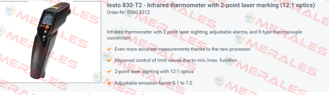 P/N: 0560 8312, Type: 830-T2 Testo