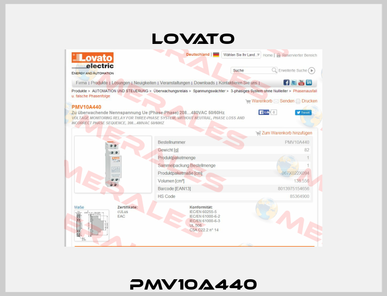 PMV10A440 Lovato
