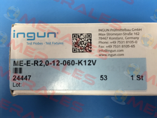 ME-E-R2,0-12-060-K12V (24447) for 1.... 10 pcs Ingun