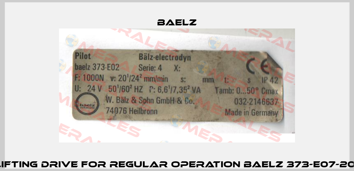 Motor lifting drive for regular operation baelz 373-E07-20-18-S21… Baelz