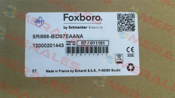 SRI986-BIDS7EAANA Foxboro (by Schneider Electric)