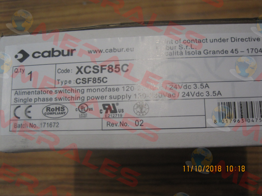 XCSF85C Cabur