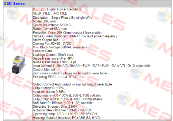 DSC-265 - (AC220V)  Fotek