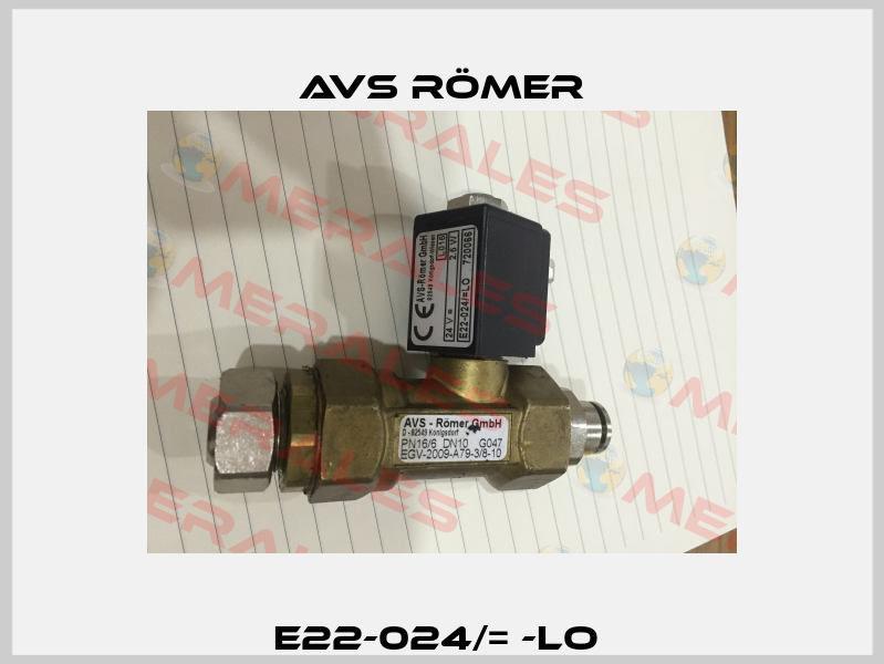 E22-024/= -LO  Avs Römer