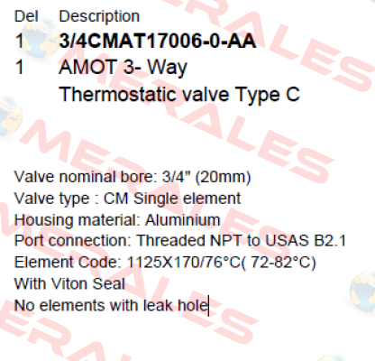 3/4CMAT17006-0-AA Amot