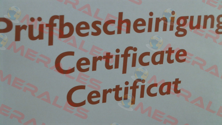Inspection certificate for DTX-4000 Hans Schmidt