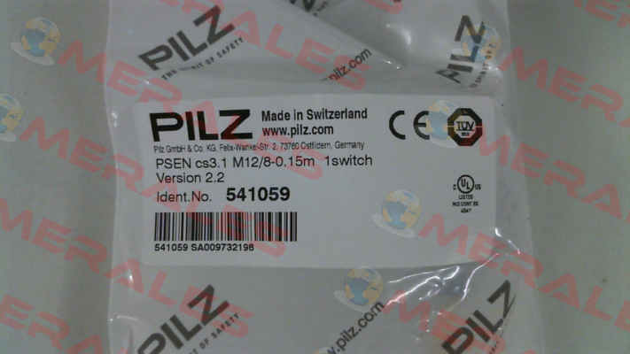 p/n: 541059, Type: PSEN cs3.1 M12/8-0.15m  1switch Pilz
