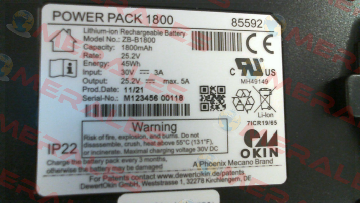 JLDP.11.011.000 //  Power Pack 1800 Okin