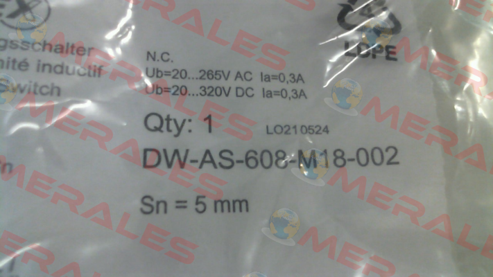 220-220-218 / DW-AS-608-M18-002 Contrinex