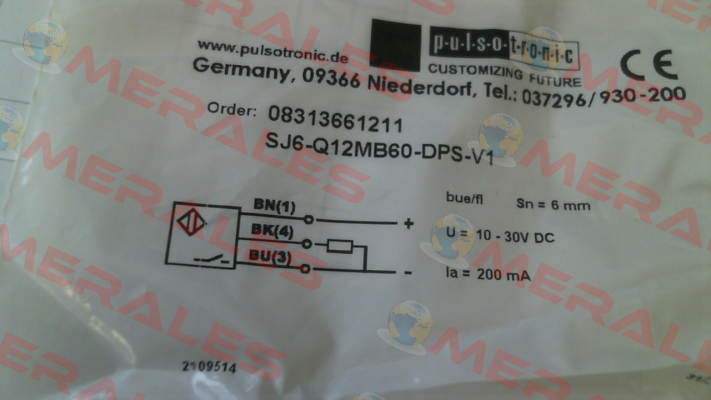p/n: 08313661211, Type: SJ6-Q12MB60-DPS-V1 Pulsotronic