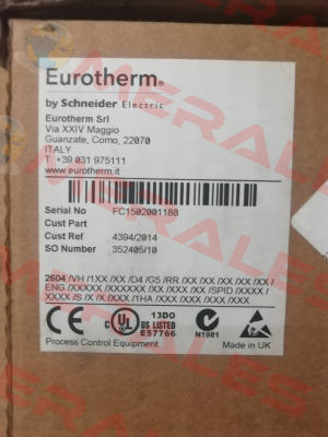 2604F/VH/1  Eurotherm