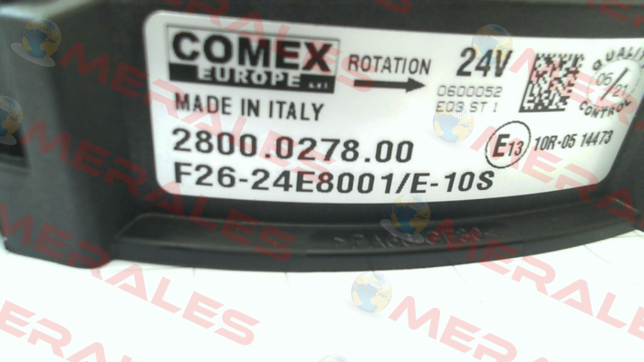 P/N: 58013, Type: F26-24E8001-10S Comex