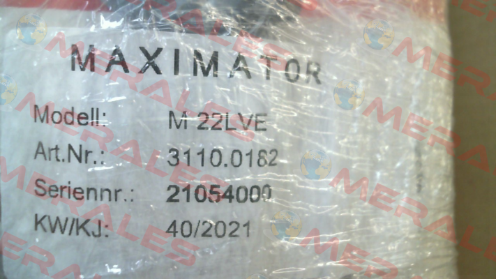 Type M22LVE; 3110.0182 Maximator
